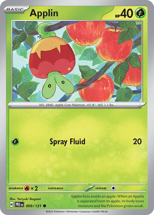 009/131 Applin Prismatic Evolutions Pokémon Card