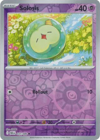 037/086 Solosis Reverse Holo Black Bolt Pokémon Card