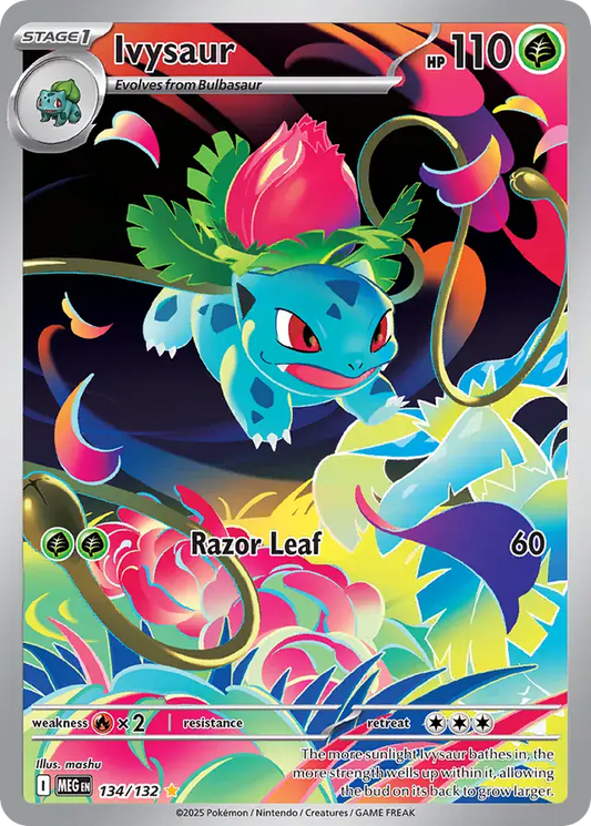 134/132 Ivysaur Mega Evolution Pokémon Card