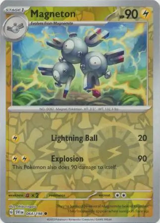 064/198 Magneton Reverse Holo Scarlet & Violet Base Set Pokémon Card