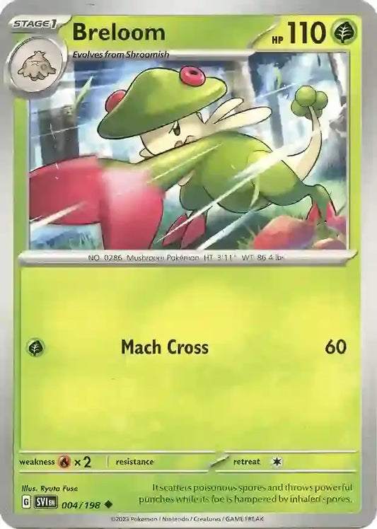 004/198 Breloom Scarlet & Violet Base Set Pokémon Card