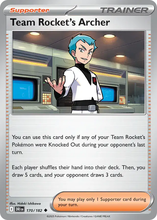 170/182 Team Rocket's Archer Destined Rivals Pokémon Card