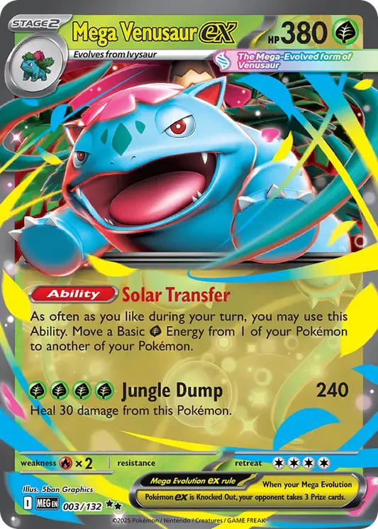 003/132 Mega Venusaur ex Mega Evolution Pokémon Card
