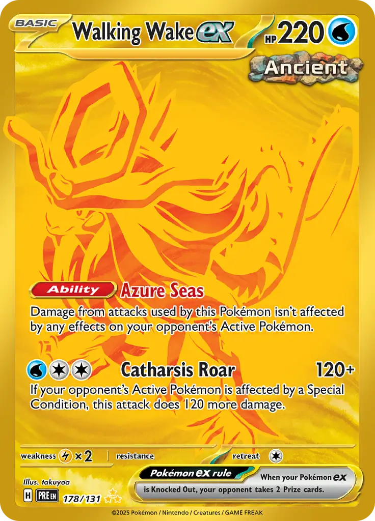 178/131 Walking Wake ex Prismatic Evolutions Pokémon Card