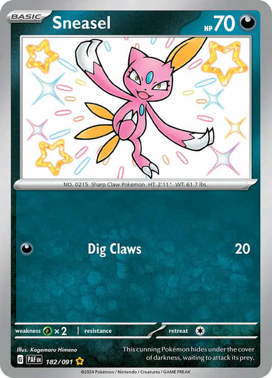 182/091 Sneasel Paldean Fates Pokémon Card
