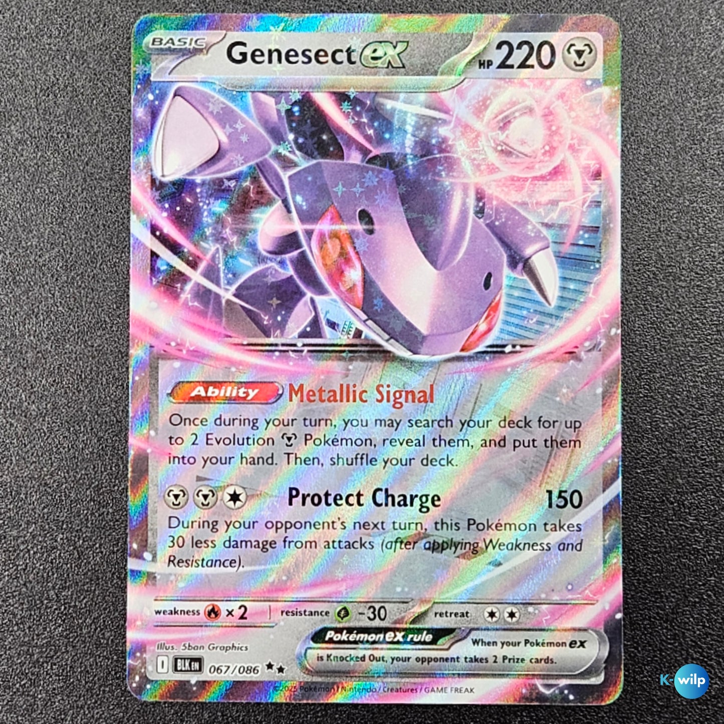 Genesect ex 067/086 Black Bolt Pokémon English Trading Card