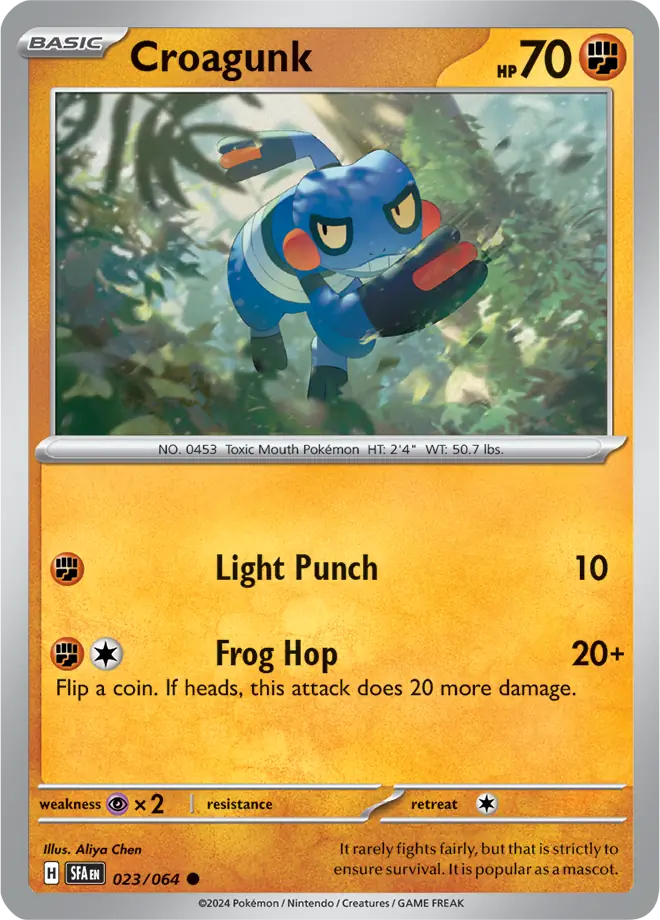 023/064 Croagunk Shrouded Fable Pokémon Card
