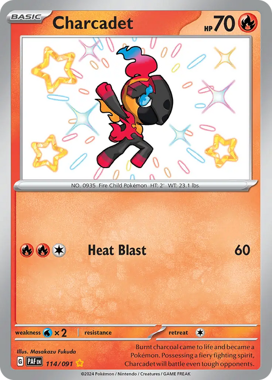 114/091 Charcadet Paldean Fates Pokémon Card