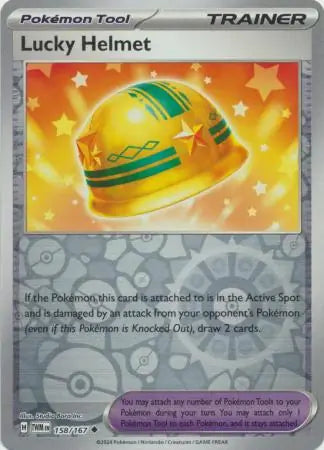 158/167 Lucky Helmet Reverse Holo Twilight Masquerade Pokémon Card
