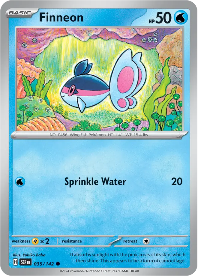 035/142 Finneon Stellar Crown Pokémon Card