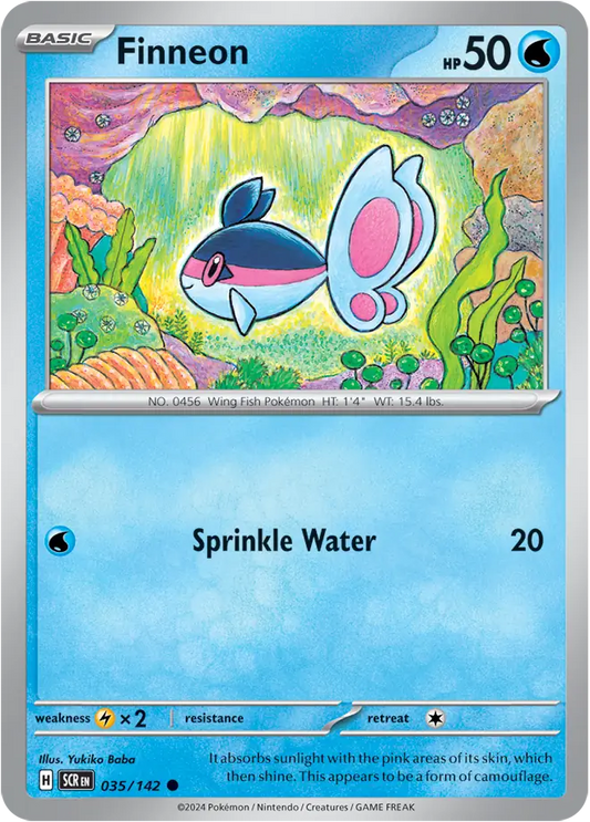 035/142 Finneon Stellar Crown Pokémon Card