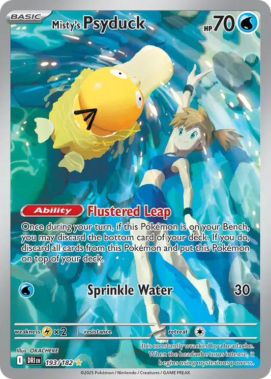 193/182 Misty's Psyduck Destined Rivals Pokémon Card