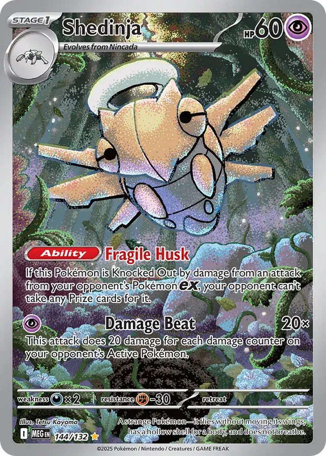 144/132 Shedinja Mega Evolution Pokémon Card