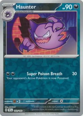 103/162 Haunter Reverse Holo Temporal Forces Pokémon Card