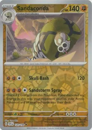 120/198 Sandaconda Reverse Holo Scarlet & Violet Base Set Pokémon Card