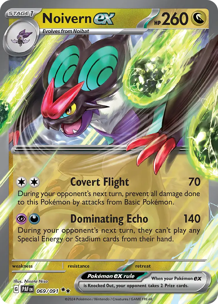 069/091 Noivern ex Paldean Fates Pokémon Card