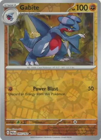 095/182 Gabite Reverse Holo Paradox Rift Pokémon Card