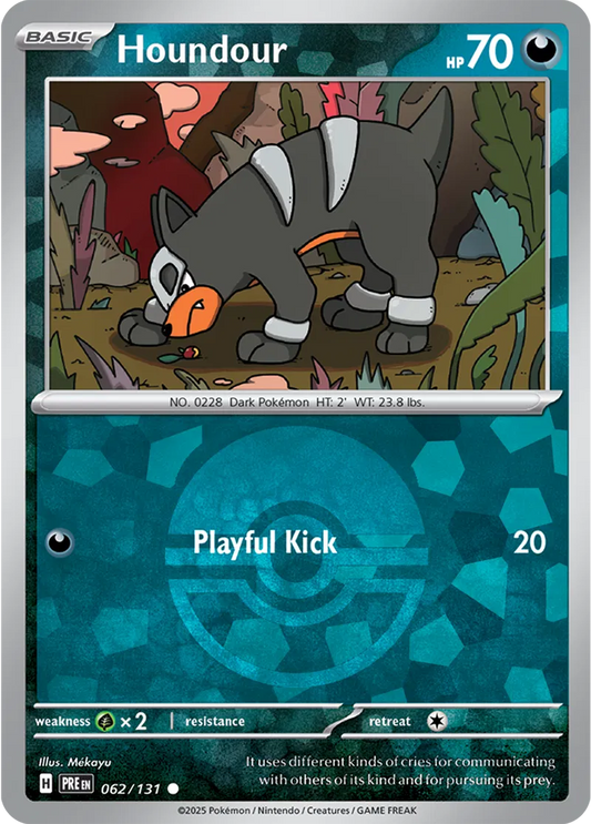 062/131 Houndour Poke Ball Holo Prismatic Evolutions Pokémon Card