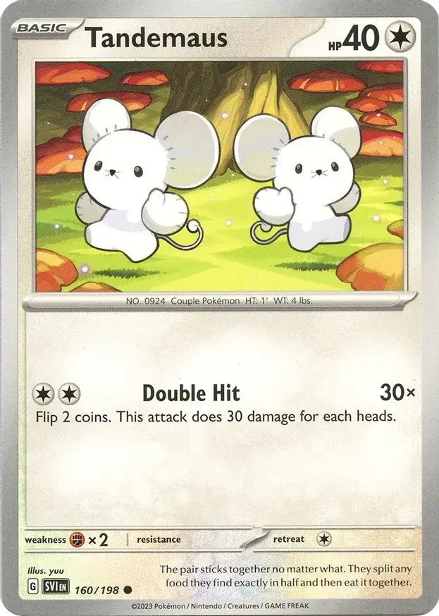 160/198 Tandemaus Scarlet & Violet Base Set Pokémon Card