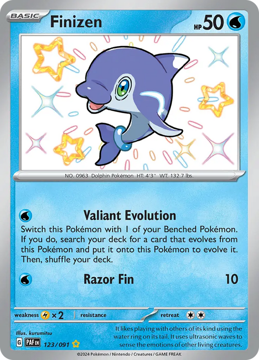 123/091 Finizen Paldean Fates Pokémon Card
