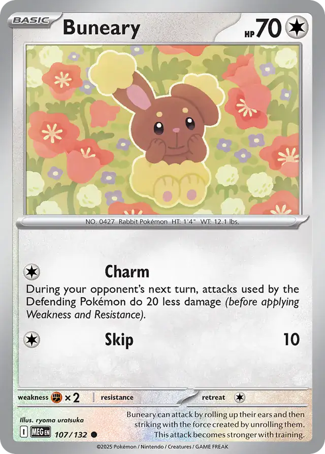 107/132 Buneary Mega Evolution Pokémon Card