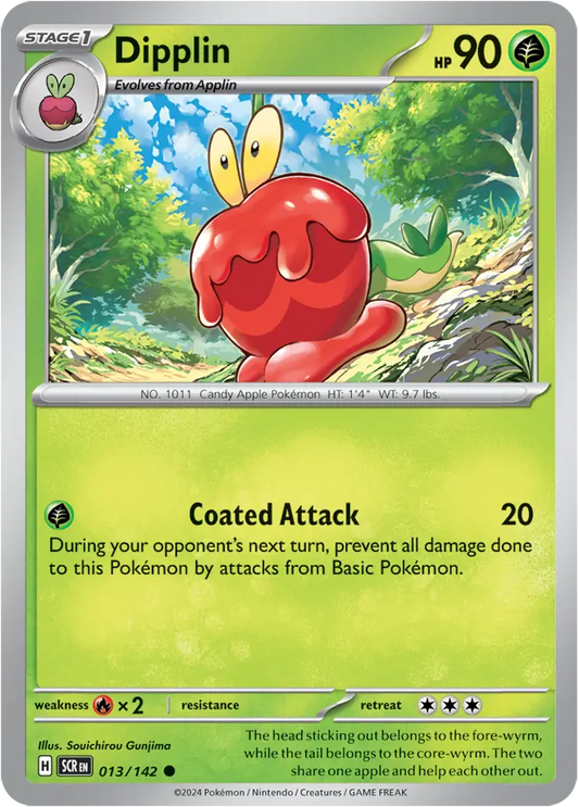 013/142 Dipplin Stellar Crown Pokémon Card