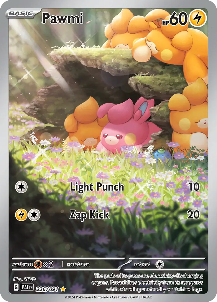 226/091 Pawmi Paldean Fates Pokémon Card