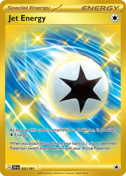 252/191 Jet Energy Surging Sparks Pokémon Card