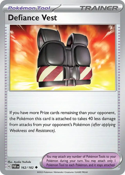 162/182 Defiance Vest Paradox Rift Pokémon Card