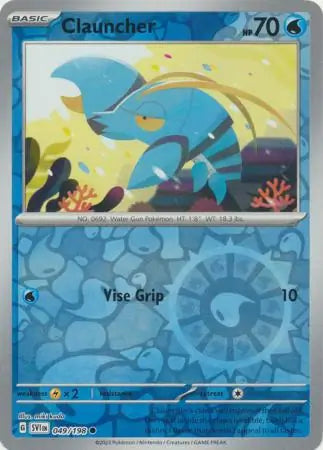 049/198 Clauncher Reverse Holo Scarlet & Violet Base Set Pokémon Card