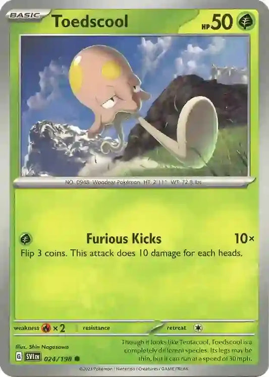 024/198 Toedscool Scarlet & Violet Base Set Pokémon Card