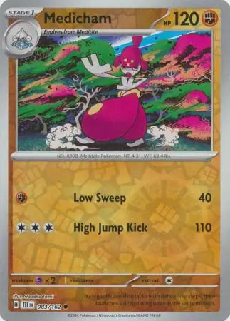 083/162 Medicham Reverse Holo Temporal Forces Pokémon Card