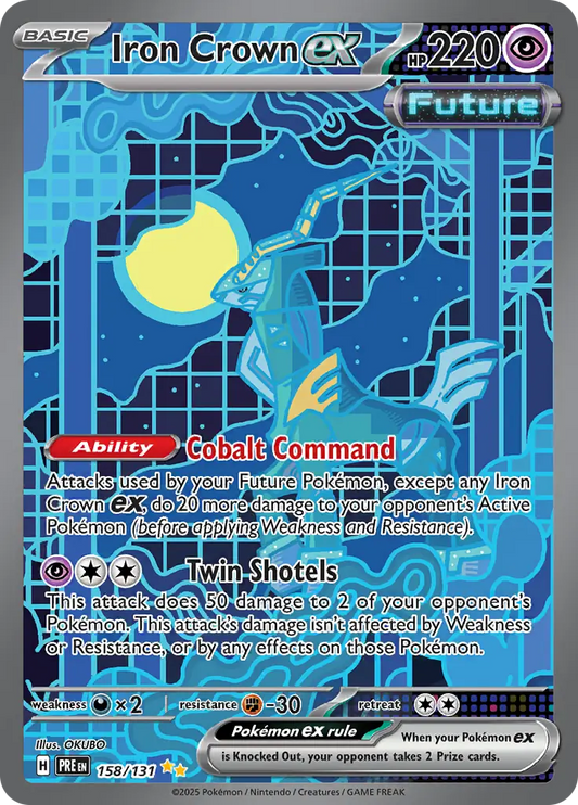 158/131 Iron Crown ex Prismatic Evolutions Pokémon Card