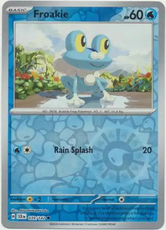 039/142 Froakie Reverse Holo Stellar Crown Pokémon Card