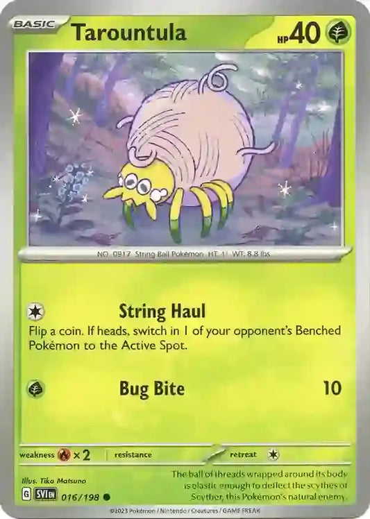016/198 Tarountula Scarlet & Violet Base Set Pokémon Card