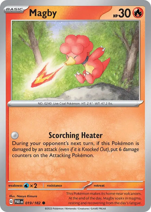019/182 Magby Paradox Rift Pokémon Card