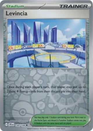 150/159 Levincia Reverse Holo Journey Together Pokémon Card