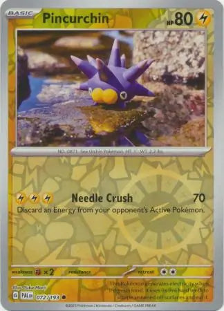 072/193 Pincurchin Reverse Holo Paldea Evolved Pokémon Card