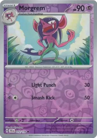 072/159 Morgrem Reverse Holo Journey Together Pokémon Card