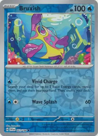 051/198 Bruxish Reverse Holo Scarlet & Violet Base Set Pokémon Card