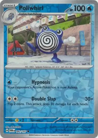 042/167 Poliwhirl Reverse Holo Twilight Masquerade Pokémon Card