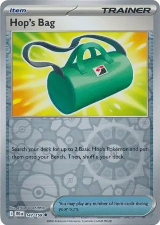 147/159 Hop's Bag Reverse Holo Journey Together Pokémon Card