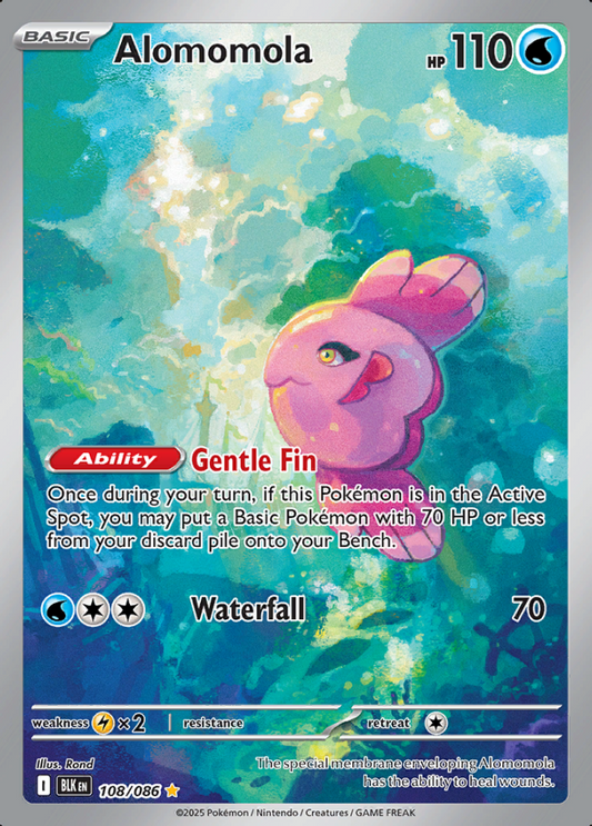 108/086 Alomomola Illustration Rare Black Bolt Pokémon Card