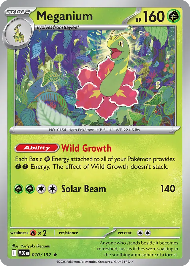 010/132 Meganium Mega Evolution Pokémon Card