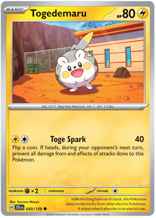 050/159 Togedemaru Journey Together Pokémon Card