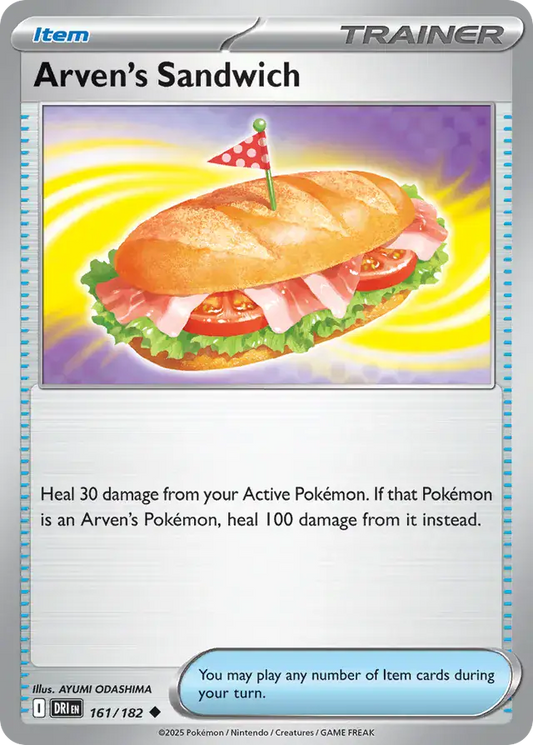 161/182 Arven's Sandwich Destined Rivals Pokémon Card