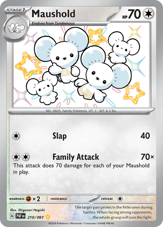 210/091 Maushold Paldean Fates Pokémon Card
