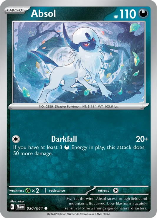 030/064 Absol Shrouded Fable Pokémon Card