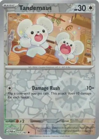 153/182 Tandemaus Reverse Holo Paradox Rift Pokémon Card