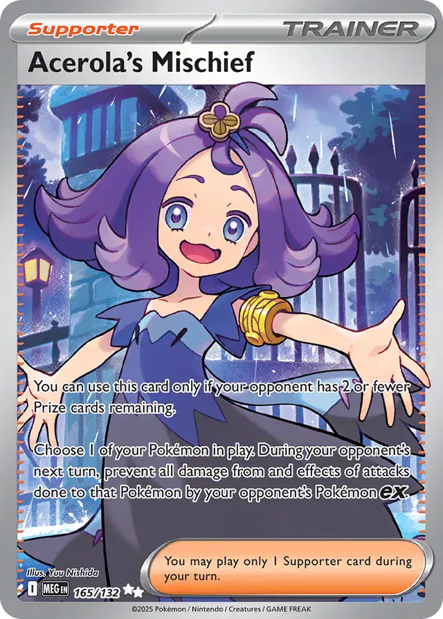 165/132 Acerola's Mischief Mega Evolution Pokémon Card